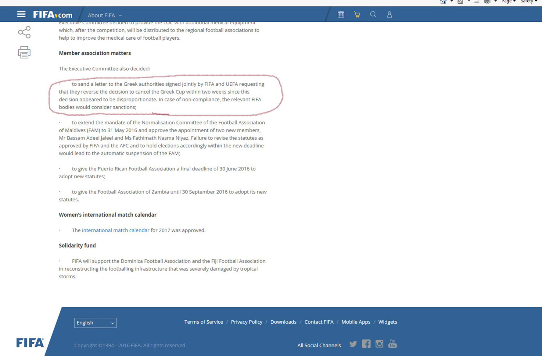 ΦΙΦΑ-ΑΠΟΦΑΣΗ