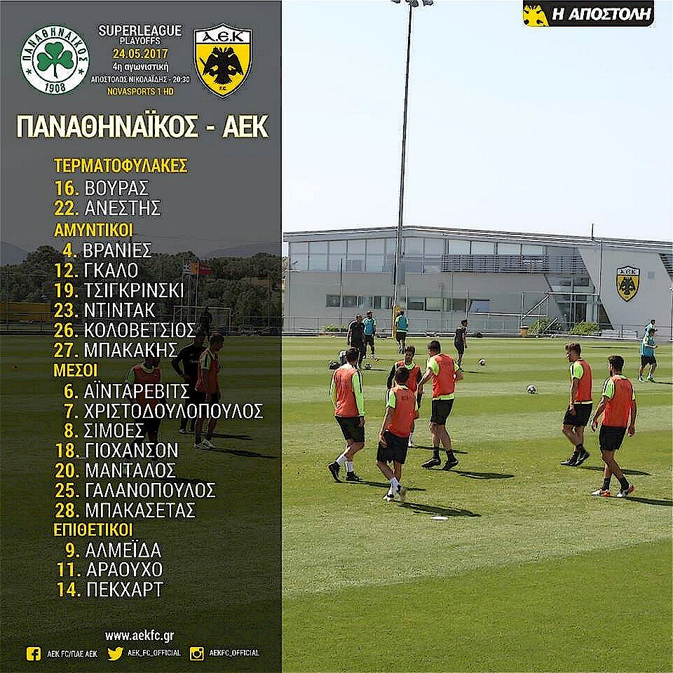 Η αποστολή για το εκτός έδρας ντέρμπι με τον Παναθηναϊκό